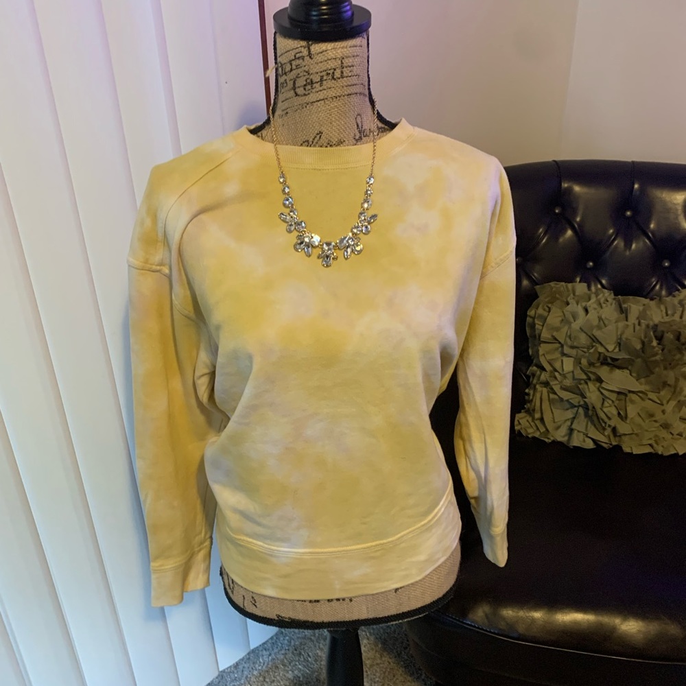 Yellow, white & purple tie dye sweatshirt